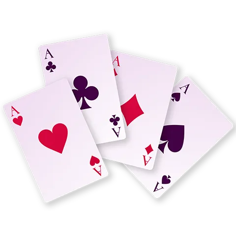 Graphic of the four Ace playing cards fanned out